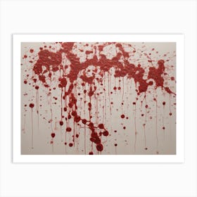 Blood Splatter Art Print