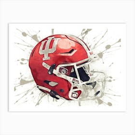 Indiana Hoosiers NCAA Helmet Poster Art Print