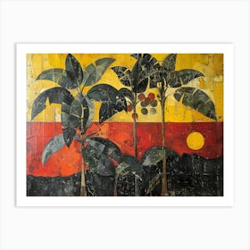 Banana Trees At Sunset Art Print