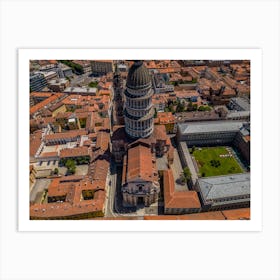 Top view of the Basilica of San Gaudenzio.  Novara. Piedmont. Italy Art Print