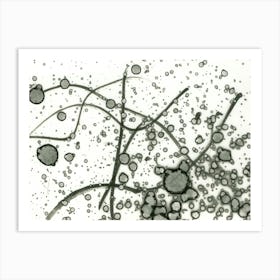 Gray Abstraction Gray Rain 1 Art Print