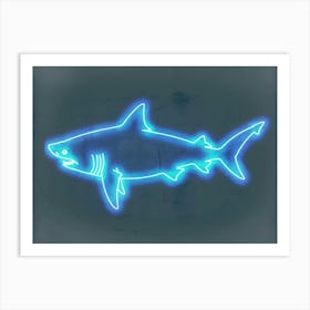 Neon Isistius Genus Shark 2 Art Print