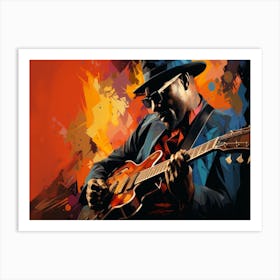 Jazz Guitarist Art Print