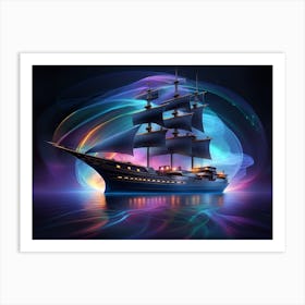 Ship In The Sea 2 Art Print
