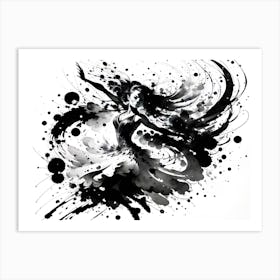 Black And White Dancer Art Print