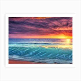 Sunset At The Beach 300 Art Print