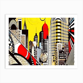 New York City Bold -Big Apple City Skyline Art Print