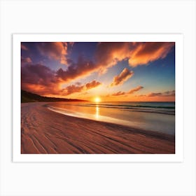 Sunset On The Beach 934 Art Print