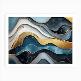 Abstract Fluid Modern Marble Art Print