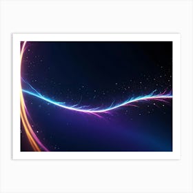 Abstract Background With Glowing Lines In Blue, Pink, And Orange Colors 1 Art Print