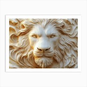 Lion Head 15 Art Print