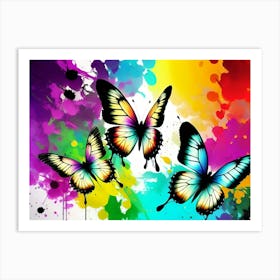 Colorful Butterflies 157 Art Print