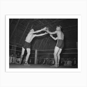 Start Of An Amateur Boxing Match, Rayne, Louisiana By Russell Lee Art Print