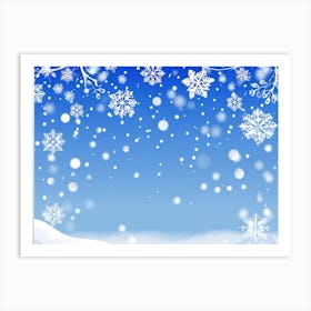 Snowflakes Background 1 Art Print