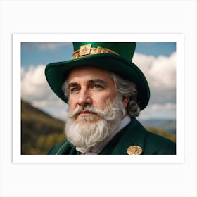 St. Patrick's Day, man in green costume, Leprechaun 2 Art Print