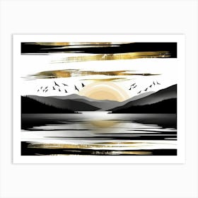 Sunset In The Mountains 83 Art Print