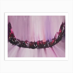 Purple pink abstract flowers Art Print