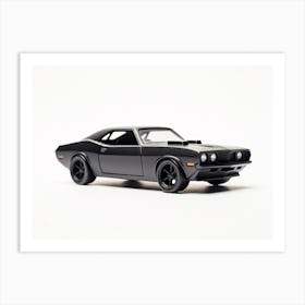 Toy Car 70 Plymouth Barracuda Black Art Print
