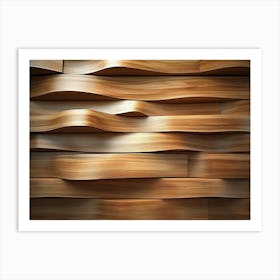 3d Wooden Tile Art Print