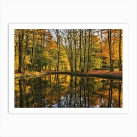 Serene Autumn Reflections 18 Art Print