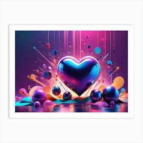 Colorful Heart Creative Art Print 18 Art Print