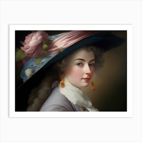 Elegant Lady In A Hat Art Print