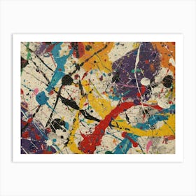 Contemporary Artwork Inspired By Jackson Pollock 2 Art Print