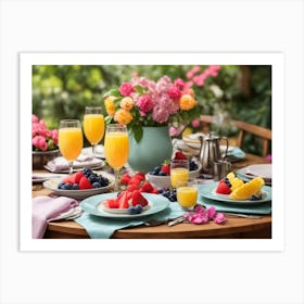 Breakfast In The Garden Art Print