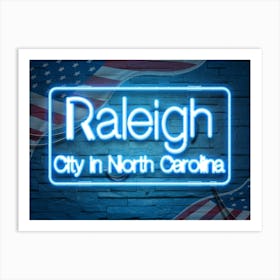 Raleigh City In North Carolina Art Print