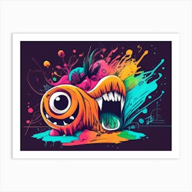 Halloween Colorful Monster 03 Art Print