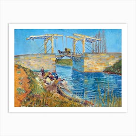 The Langlois Bridge At Arles With Women Washing, Van Gogh Art Print