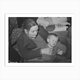 Farm Woman And Son At Pie Supper In Muskogee County, Oklahoma, See General Caption Number 24 By Russell Art Print