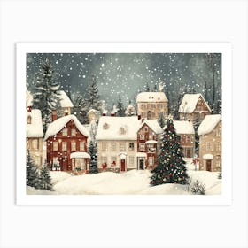 Christmas Village Art Print