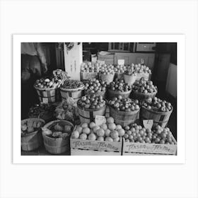 Untitled Photo, Possibly Related To Fruit And Vegetables, Market Square, Waco, Texas By Russell Lee Art Print