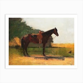 Saddle Horse in Farm Yard (ca. 1870–1875), Winslow Homer Art Print