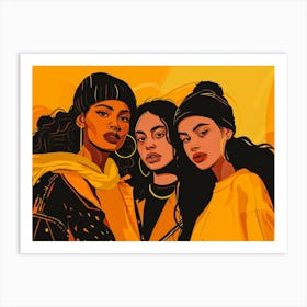 Three Black Women Art Print