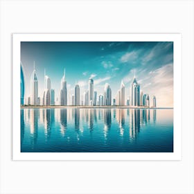 Dubai Skyline Gulf Luxury Skylines Looks Amazing In The Future Art Print