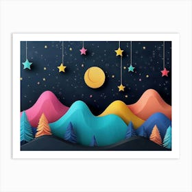 Night Sky With Stars Art Print