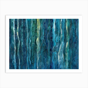 Blue Waves 7 Art Print