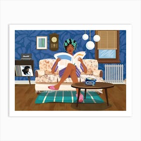 Woman Reading A Book 2 Art Print