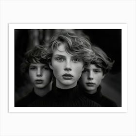 Three boys Art Print