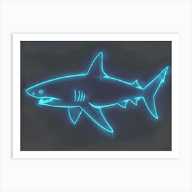 Neon White Tip Reef Shark 3 Art Print