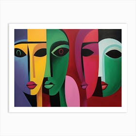 Four Faces 1 Art Print