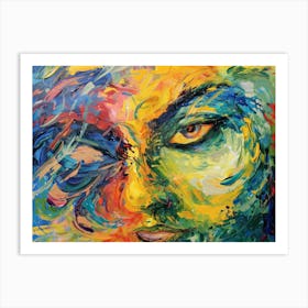 Abstract Of A Woman'S Face 5 Art Print