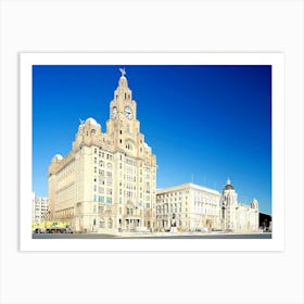 Port Of Liverpool, Cunard Building And Liver Building Make Up Art Print