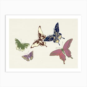 Vintage Butterfly, Cho Senshu (8) Art Print
