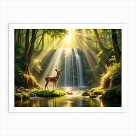 Magine Standing At The Edge Of A Hidden Forest Gla (1) Art Print