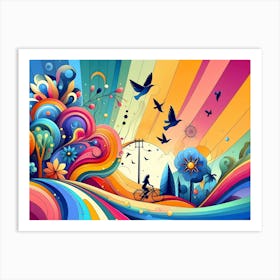 Colorful Abstract Painting 4 Art Print