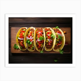 Tacos On A Wooden Board 9 Art Print