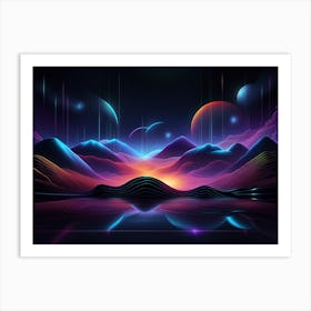 Psychedelic Landscape 1 Art Print